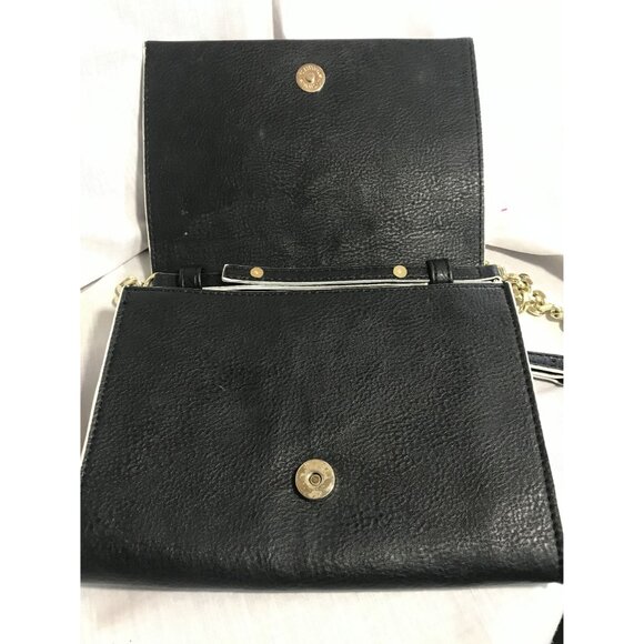 Steve Madden Black Crossbody Wallet With Chain Strap 8 1/2 X 6 1/2" - Picture 11 of 14